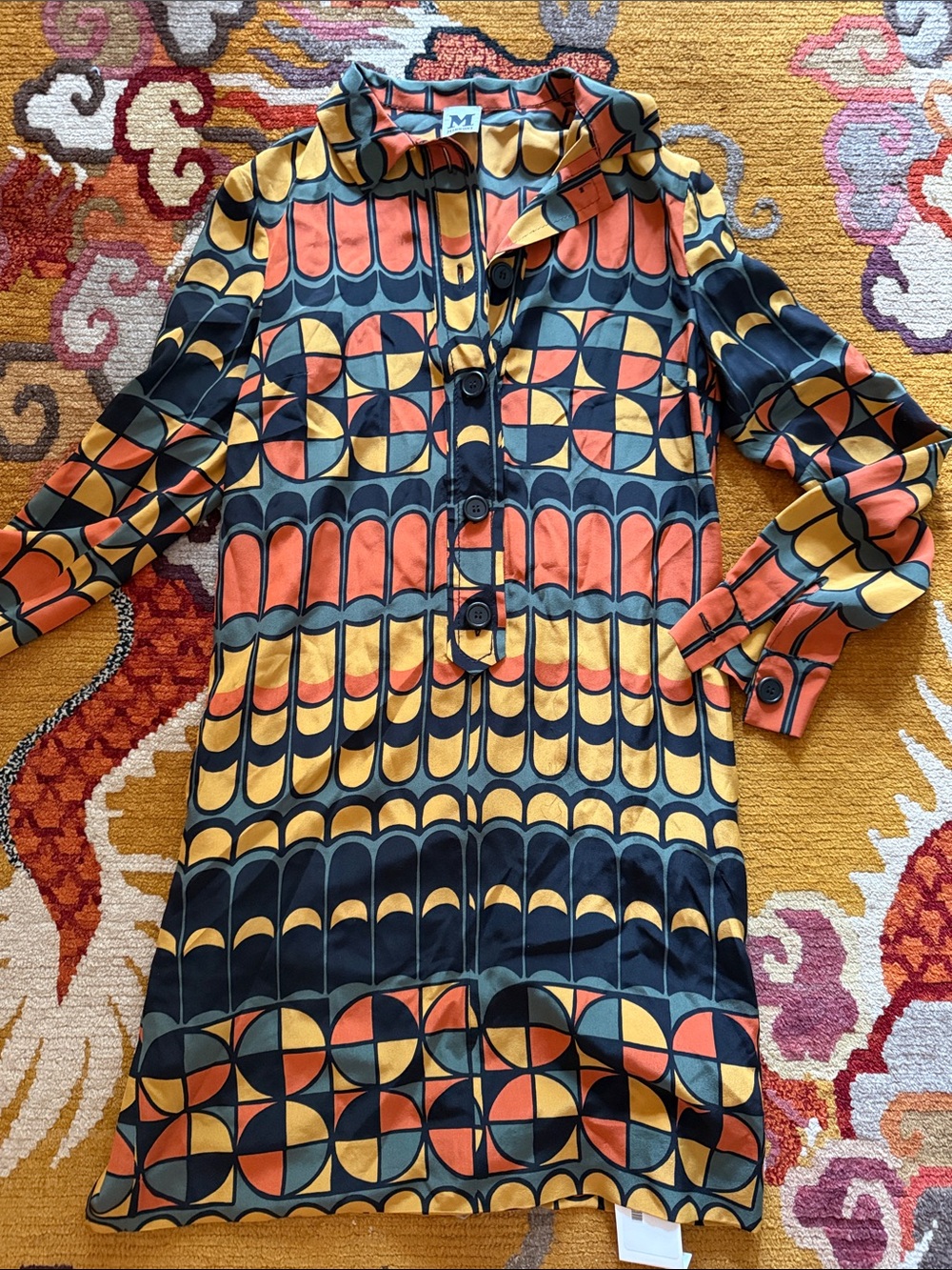 Missoni Printed Silk dress size 0! Hem tape needs mending -see pic